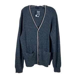 Atm Anthony Thomas Melillo Men's XL Gray Cashmere Tipped Cardigan
